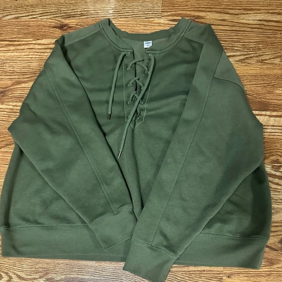 Old Navy Tie Front Pullover Sweatshirt Size XL - Picture 8 of 10
